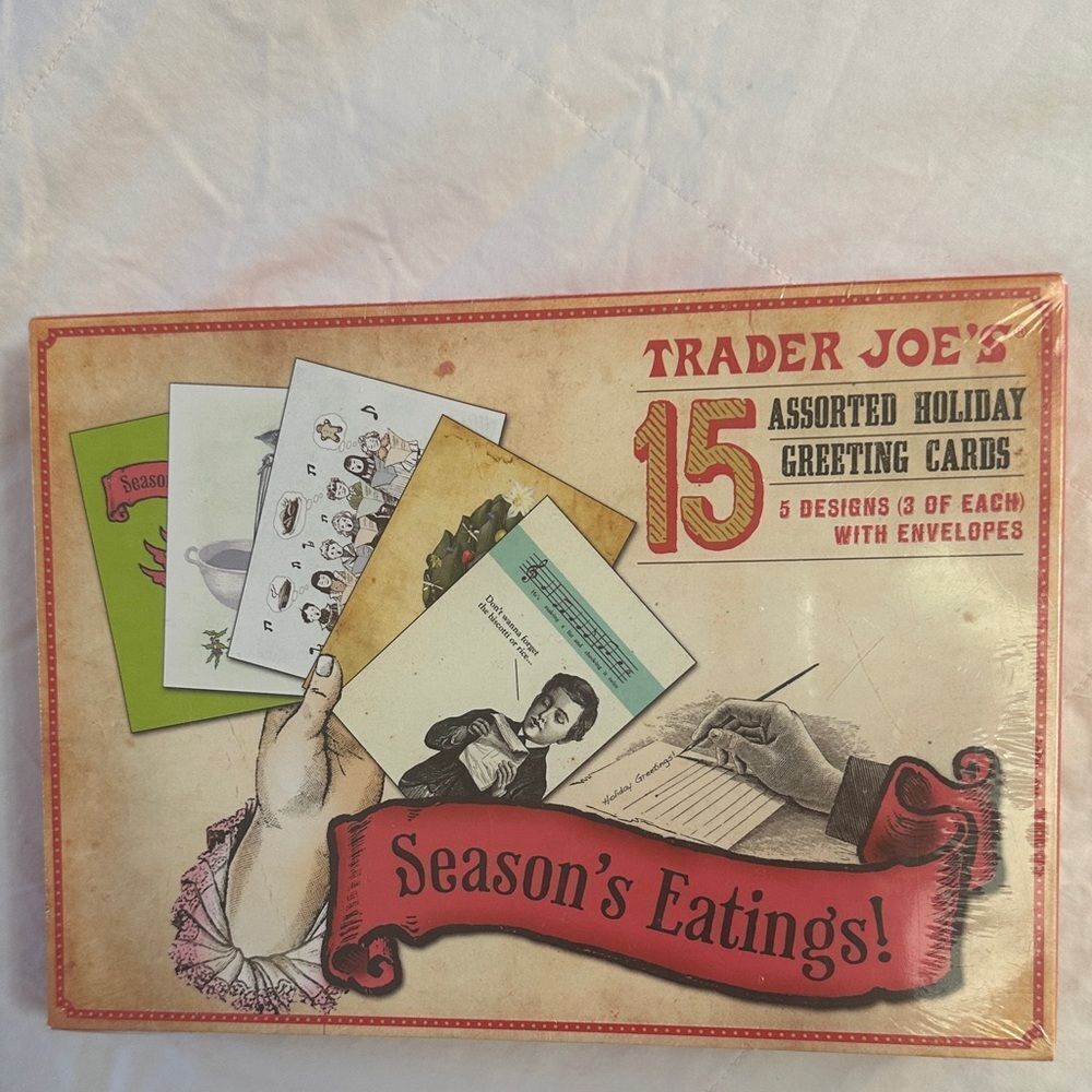 Trader Joe's Holiday Greeting Cards Set of 15